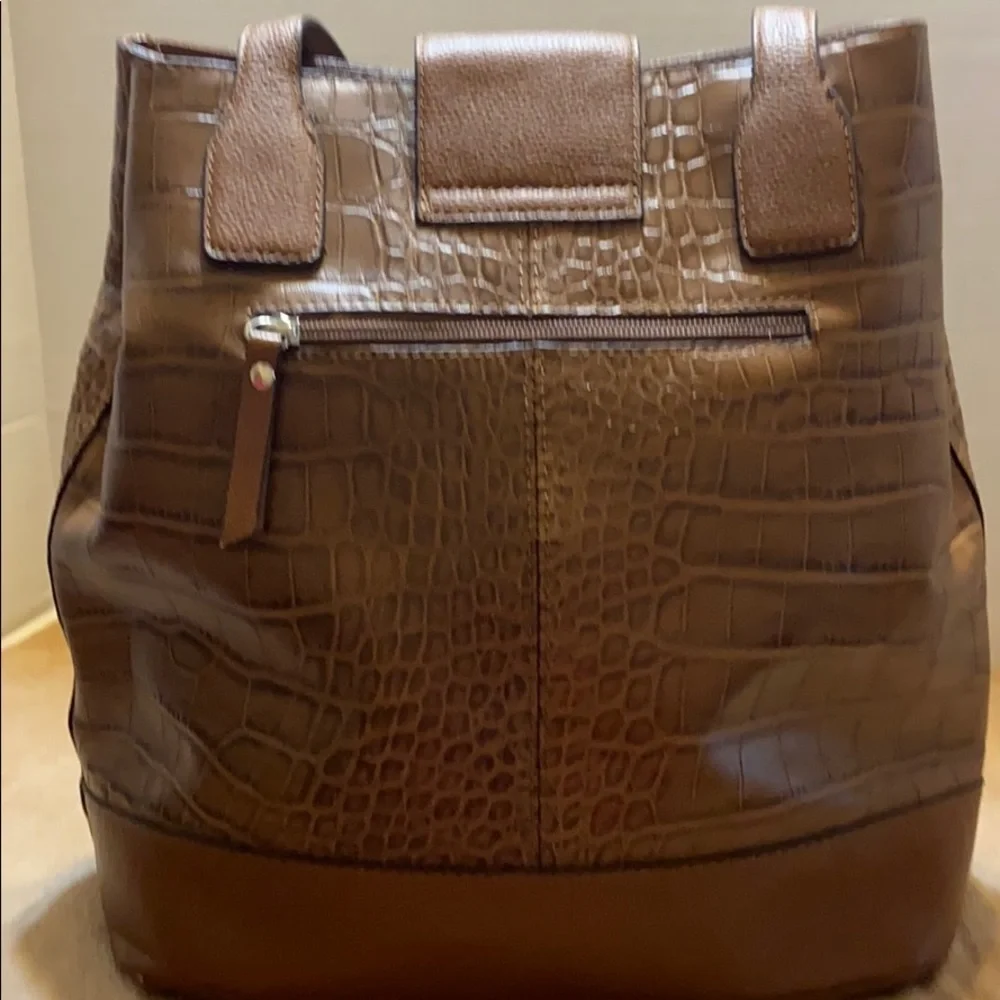 Franco Sarto Large Tan Leather Hobo Bag
